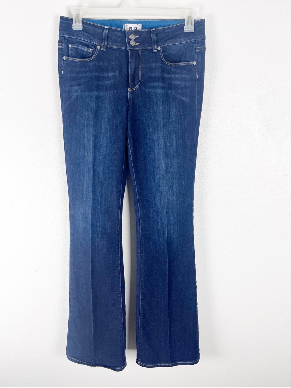 PAIGE Hidden Hills Blue Dark Wash Bootcut Flare Denim Jeans Size 30 Casual